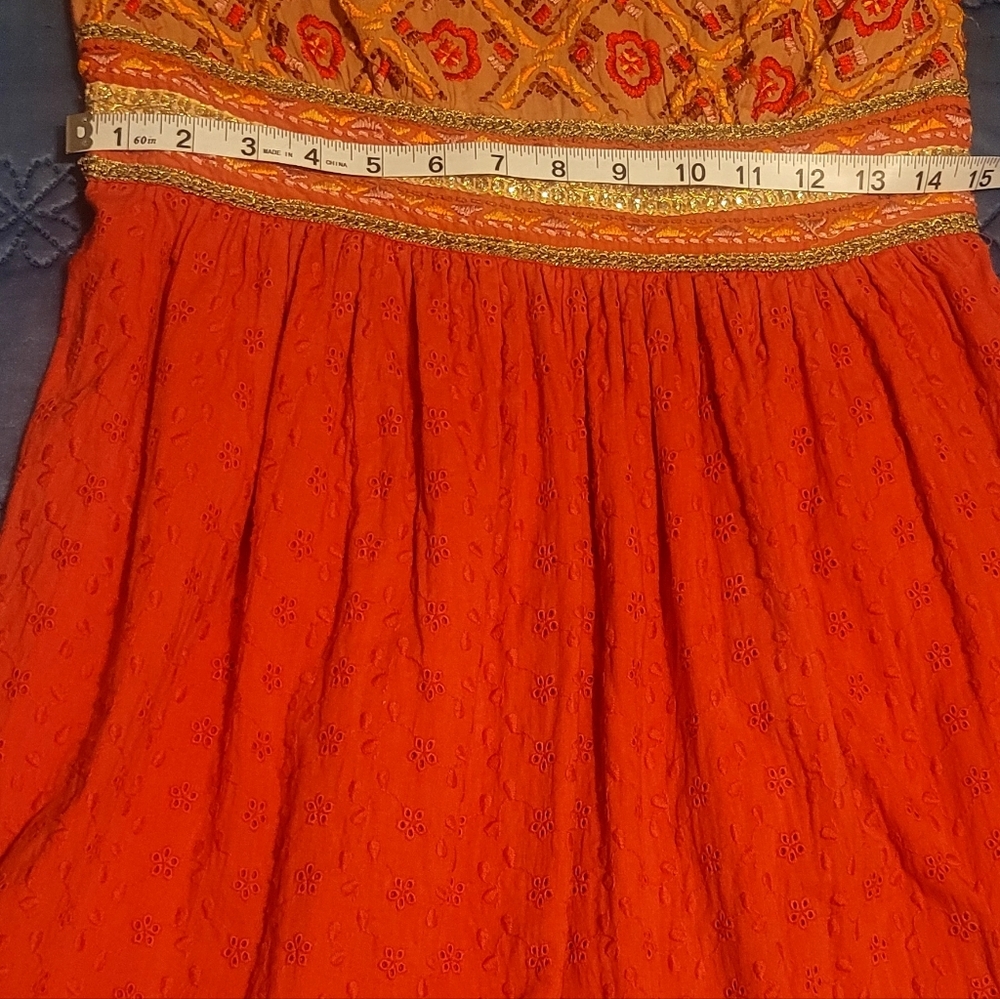 American Rag Orange Smocked Top - Picture 8 of 10